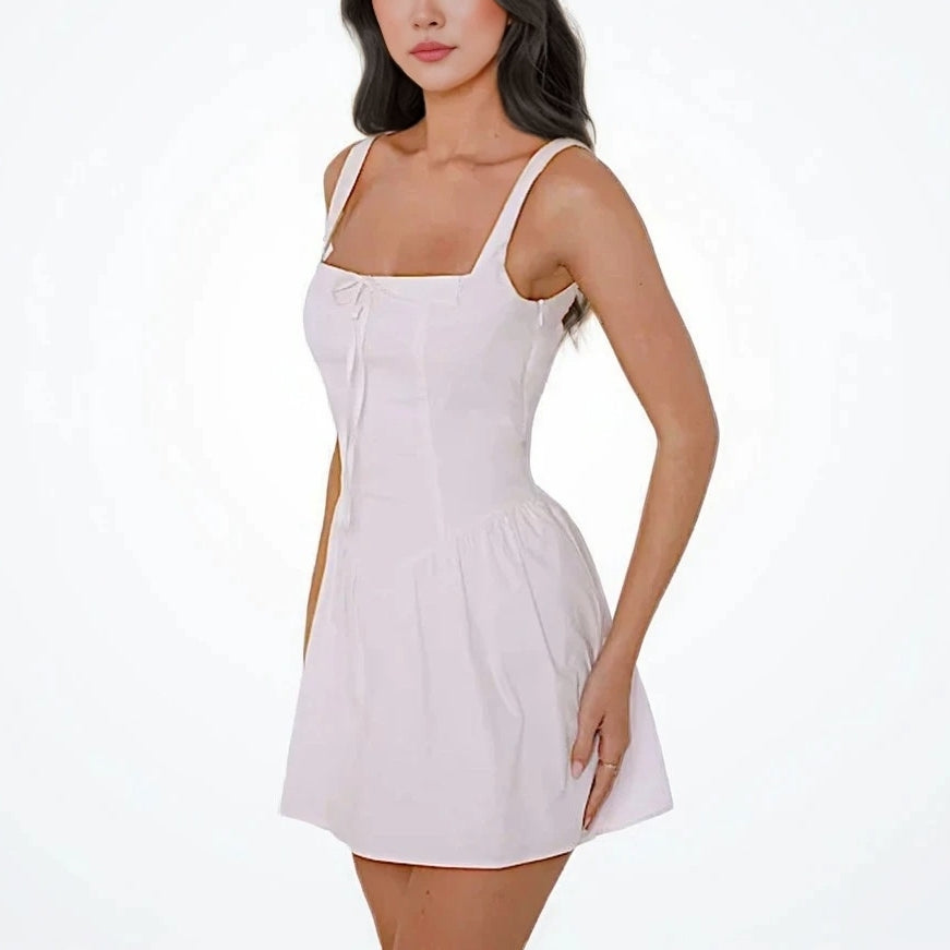 White Lace-Trim Fairy Dress