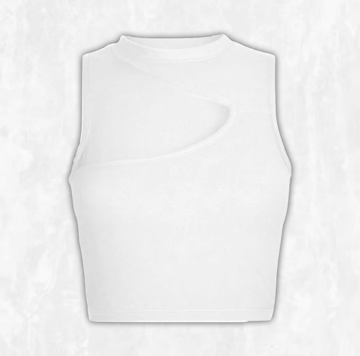 Curve Cut Asymmetric Halter Top