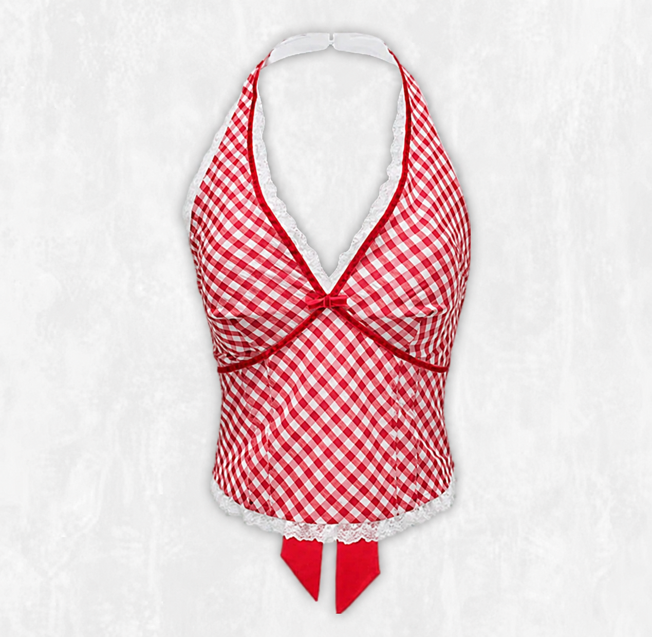 Daisy Gingham Halterneck Top