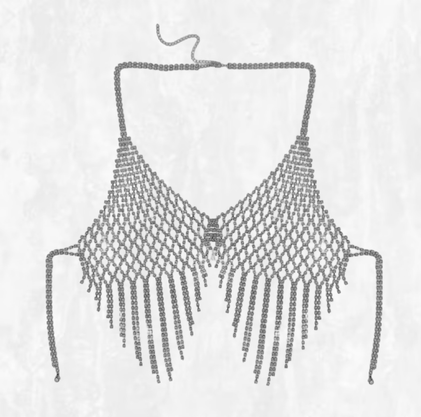 Diamond Drape Rhinestone Halter