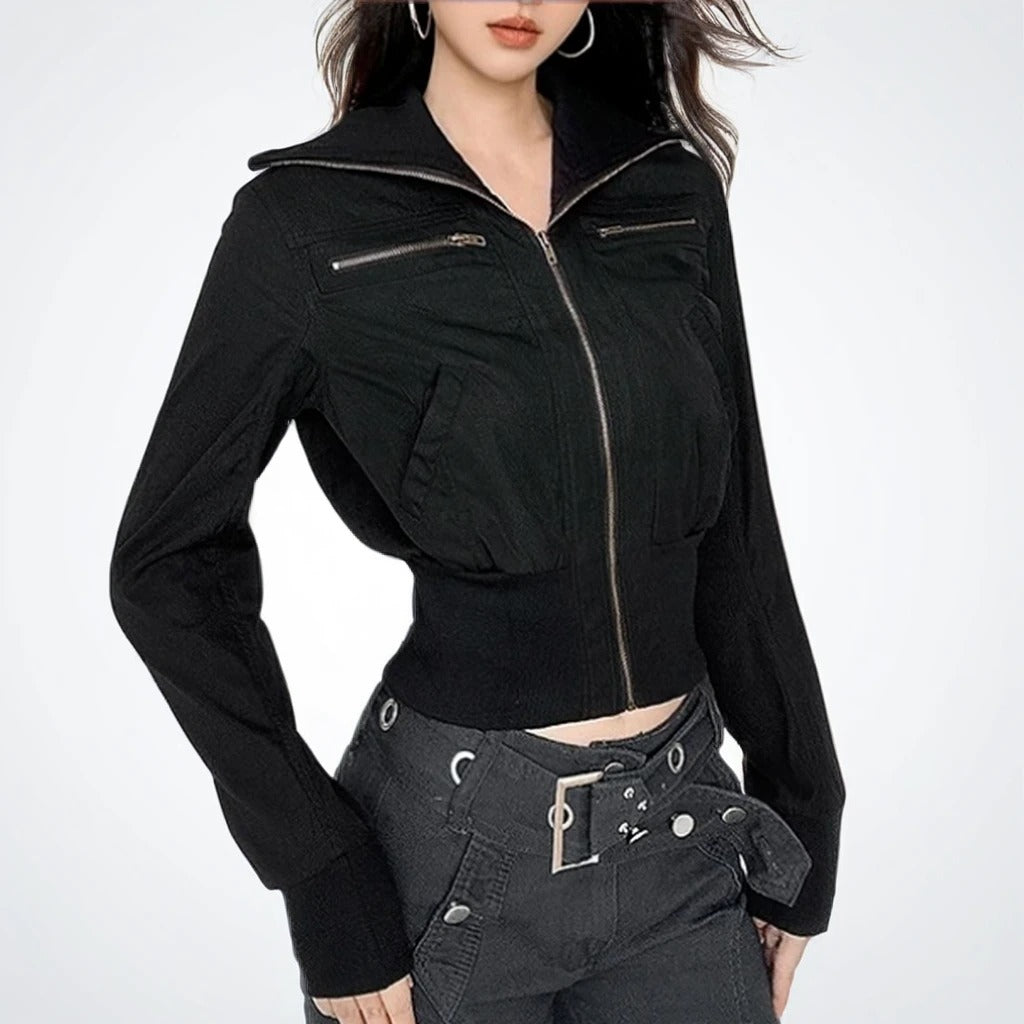 Fitted Turtleneck Jacket