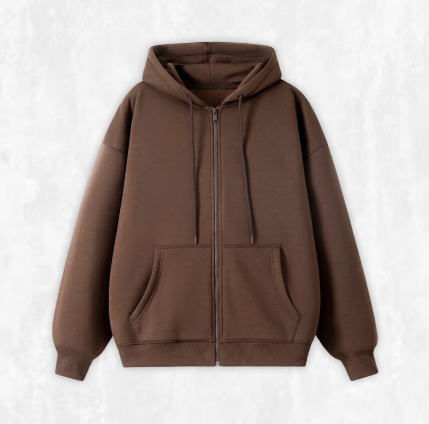 Oversized Fleece Zip-up Hoodie