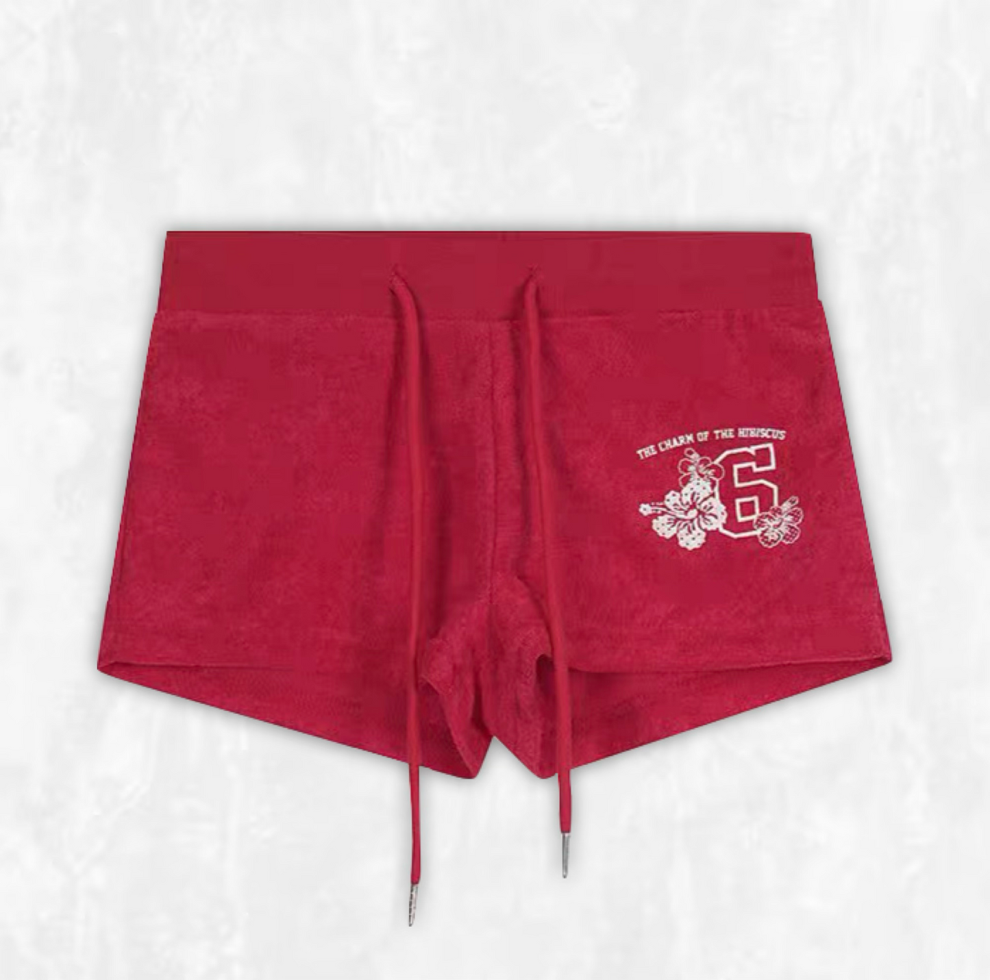 Hibiscus Heat Velour Shorts