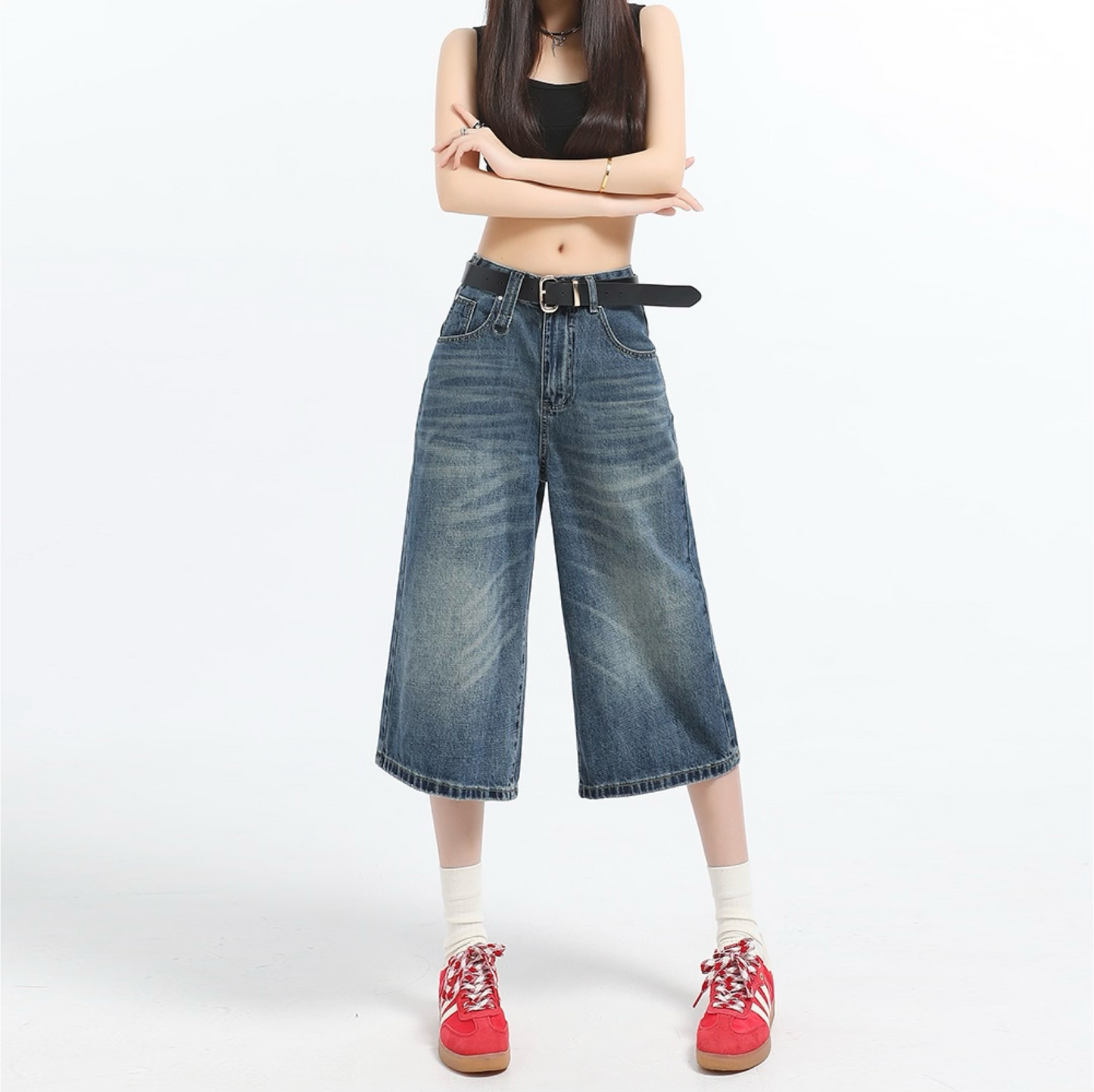 Nicole Washed Baggy Jorts