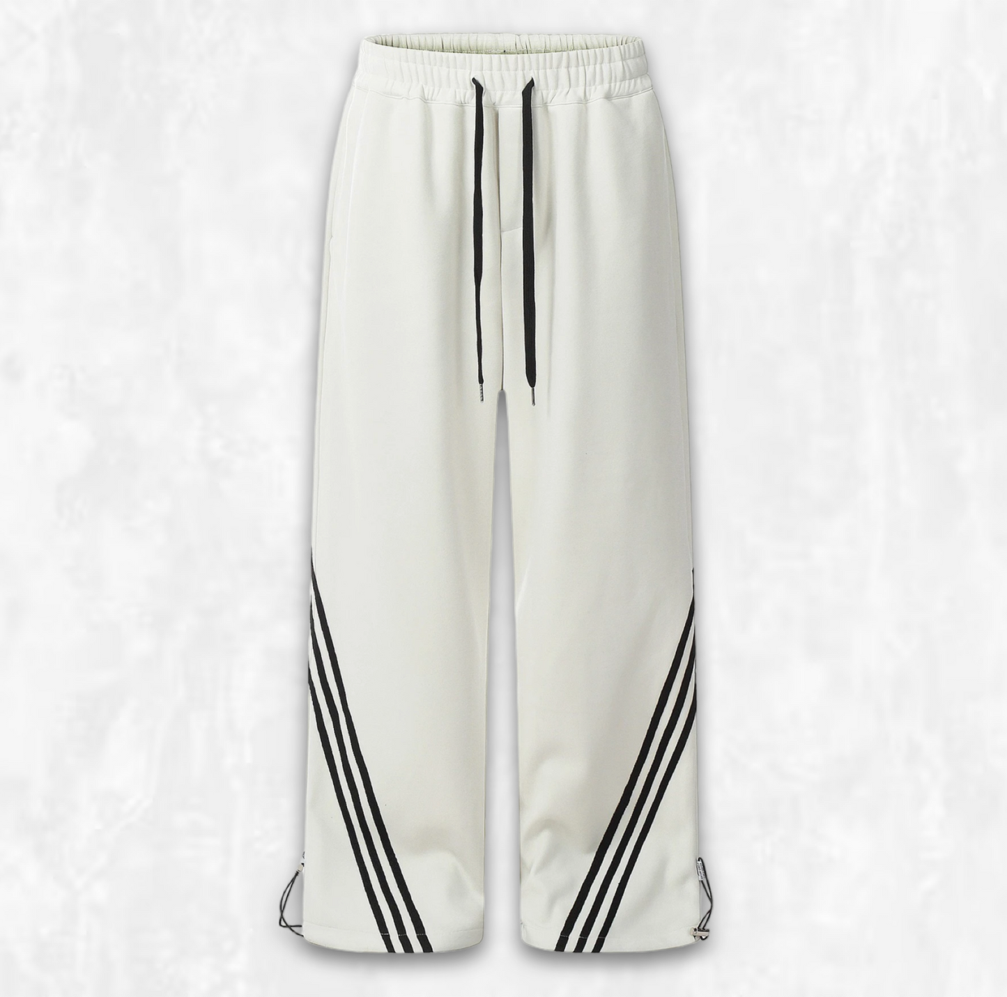 Y2K Futuristic Curve-Stripe Track Pants