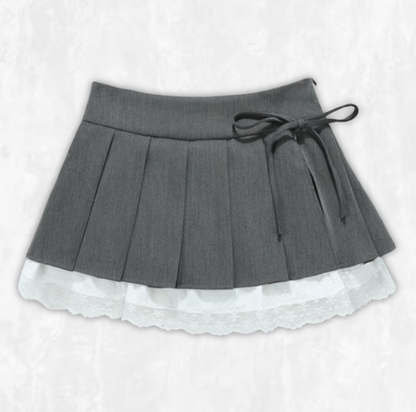 Amélie Lace-Trimmed Miniskirt