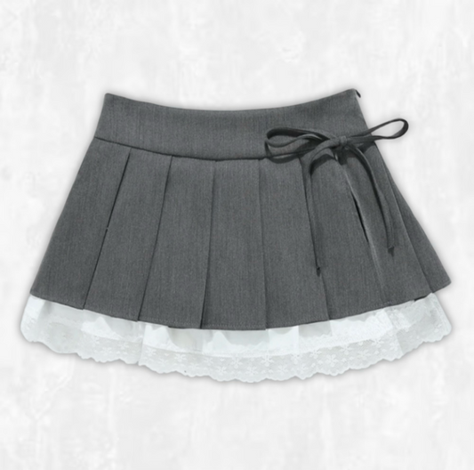 Amélie Lace-Trimmed Miniskirt
