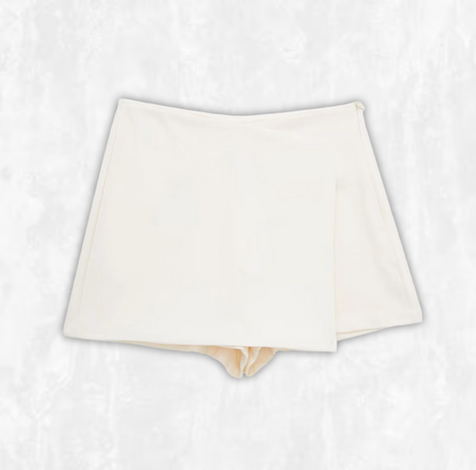 Elara Asymmetric Wrap Skort