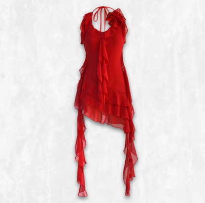 Asymmetrical Scarlett Chiffon Dress