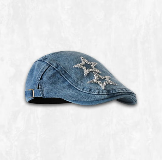 Bejewelled Star Newsboy Cap