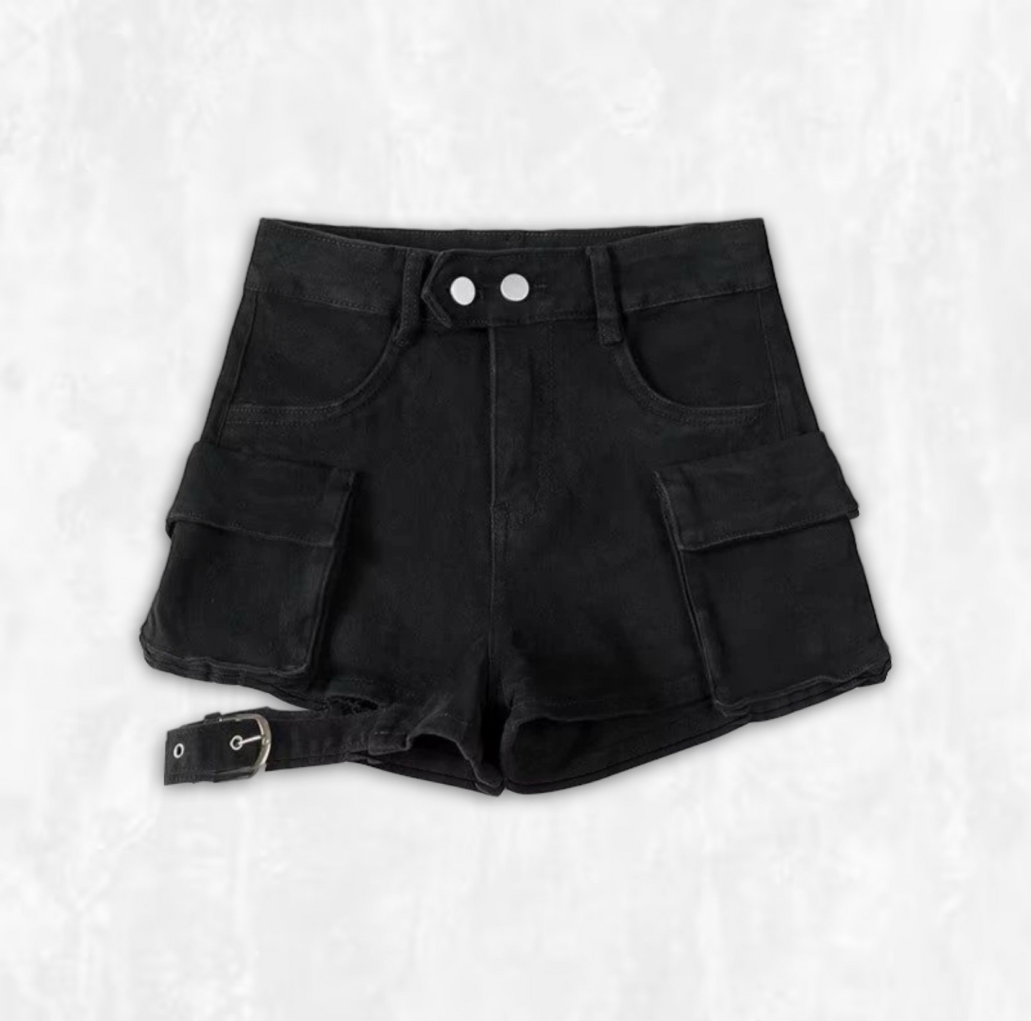 Buckle Detail Cargo Shorts