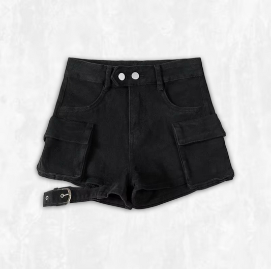 Buckle Detail Cargo Shorts