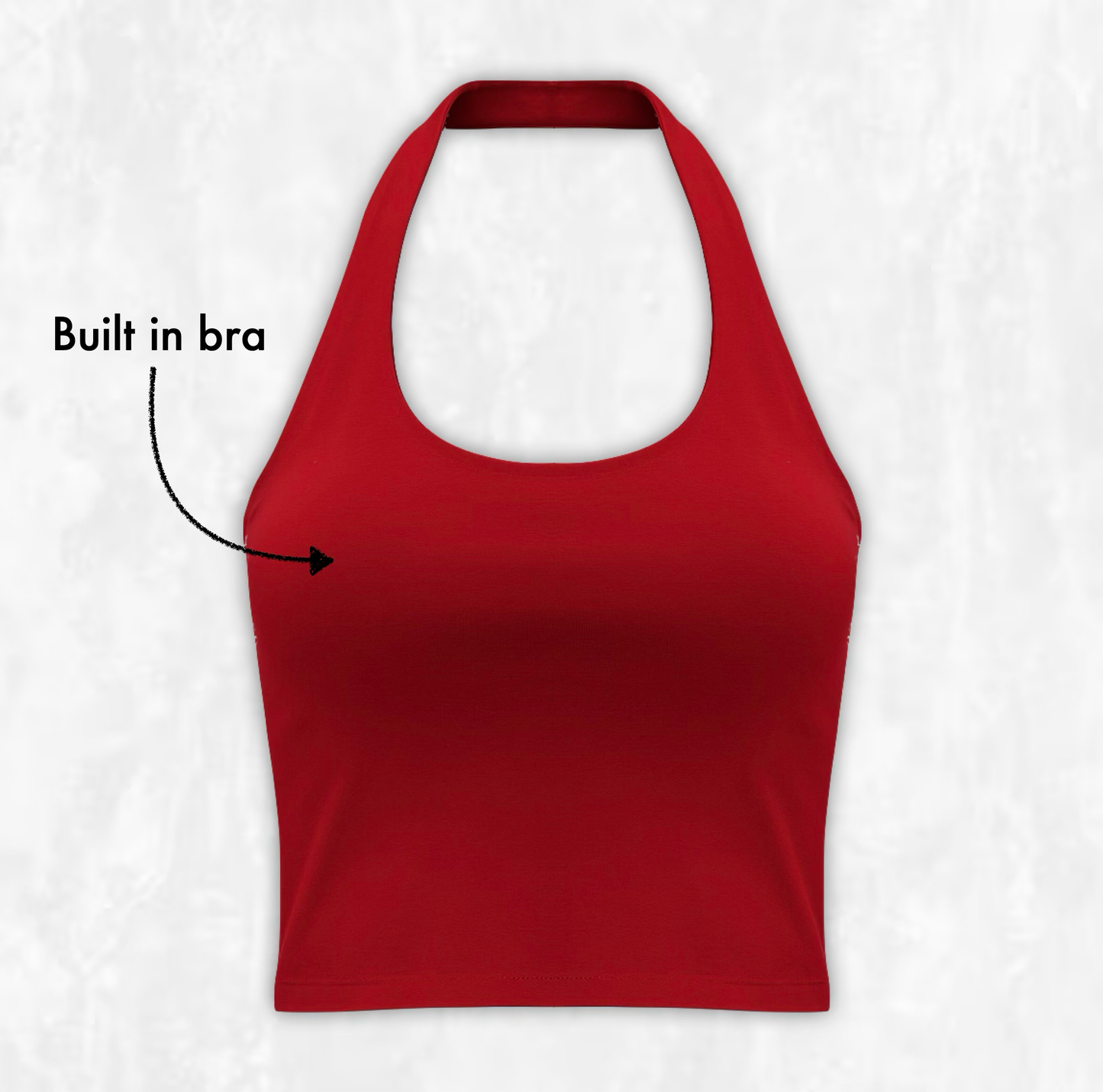 Built-in-bra Halter Tank