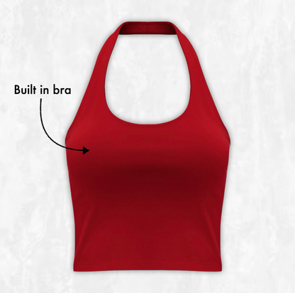 Built-in-bra Halter Tank