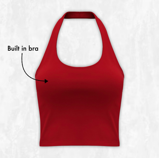 Built-in-bra Halter Tank