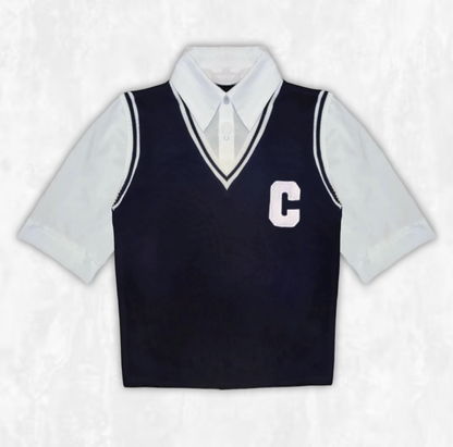 Campus Cutie 1-Piece Vest and Shirt