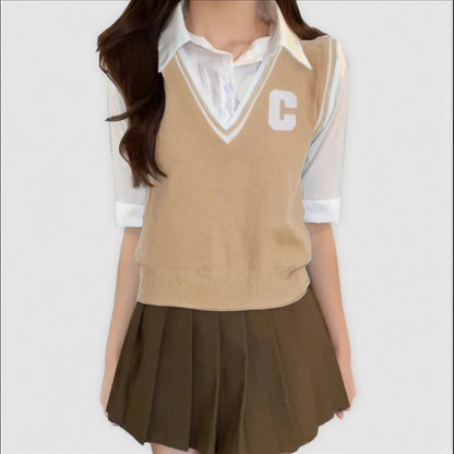 Campus Cutie 1-Piece Vest and Shirt