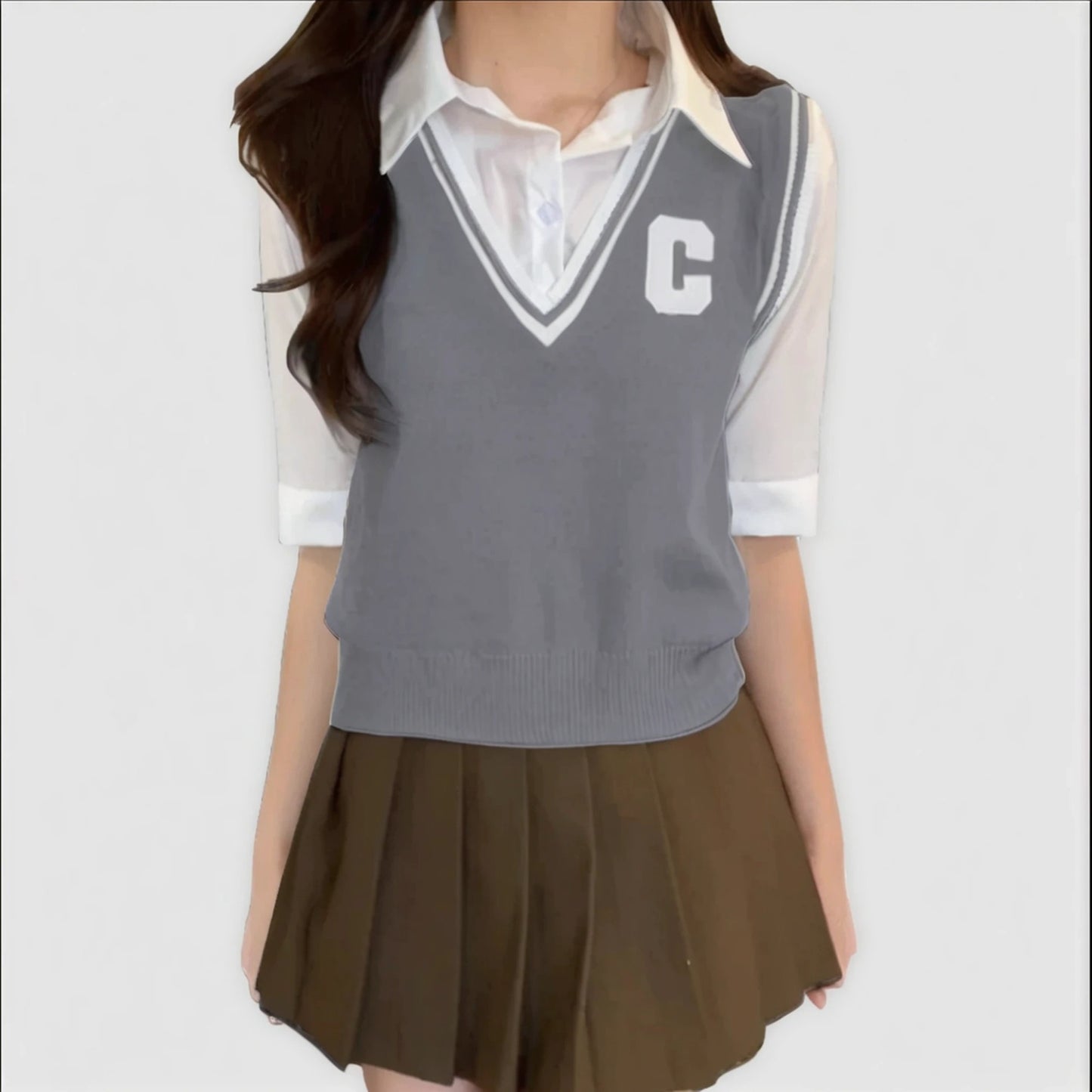 Campus Cutie 1-Piece Vest and Shirt