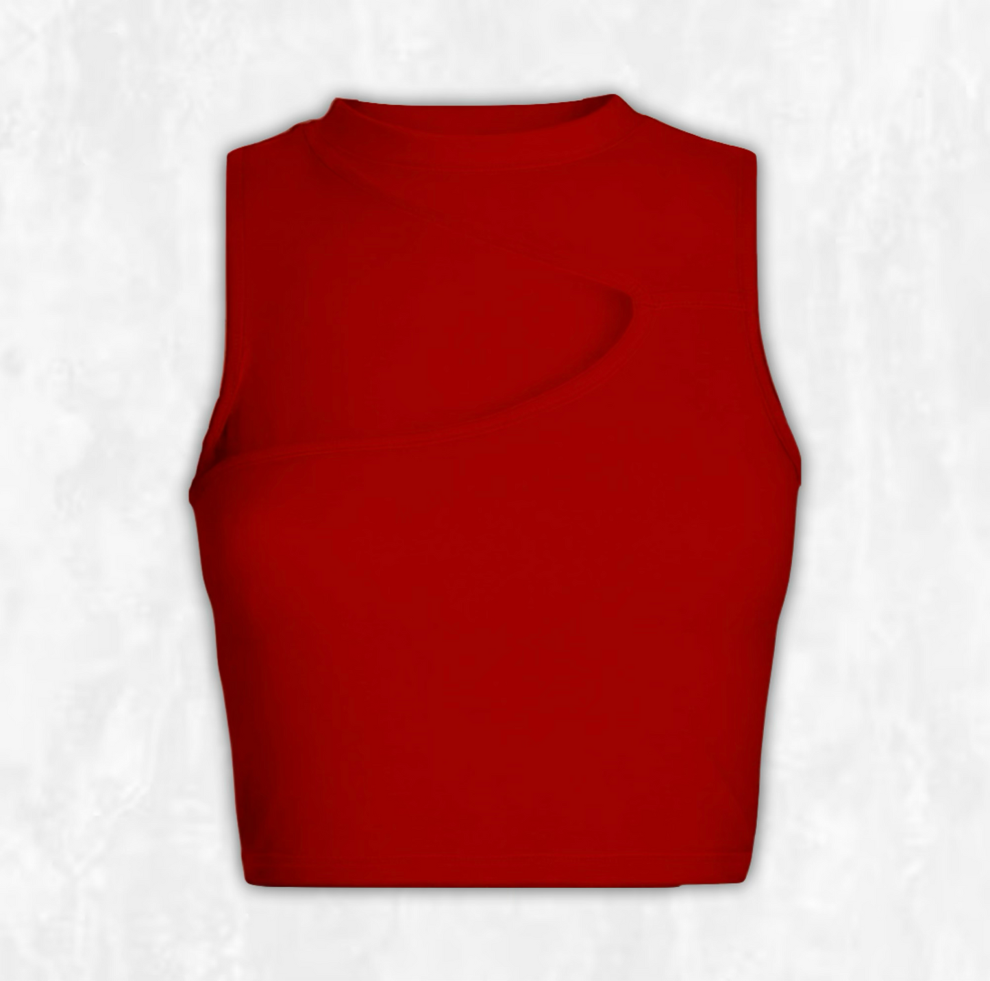 Curve Cut Asymmetric Halter Top