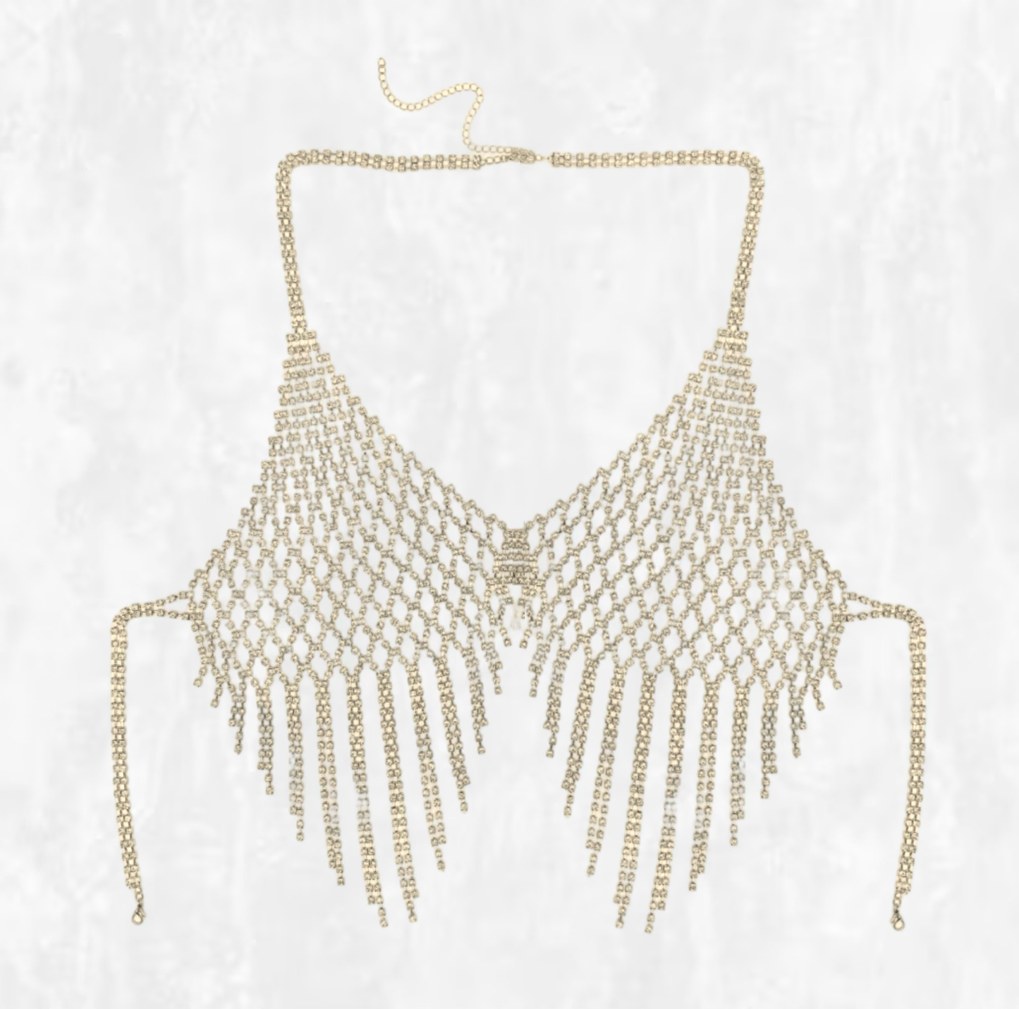 Diamond Drape Rhinestone Halter