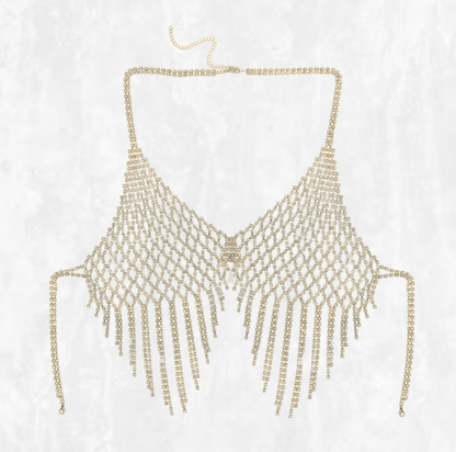 Diamond Drape Rhinestone Halter