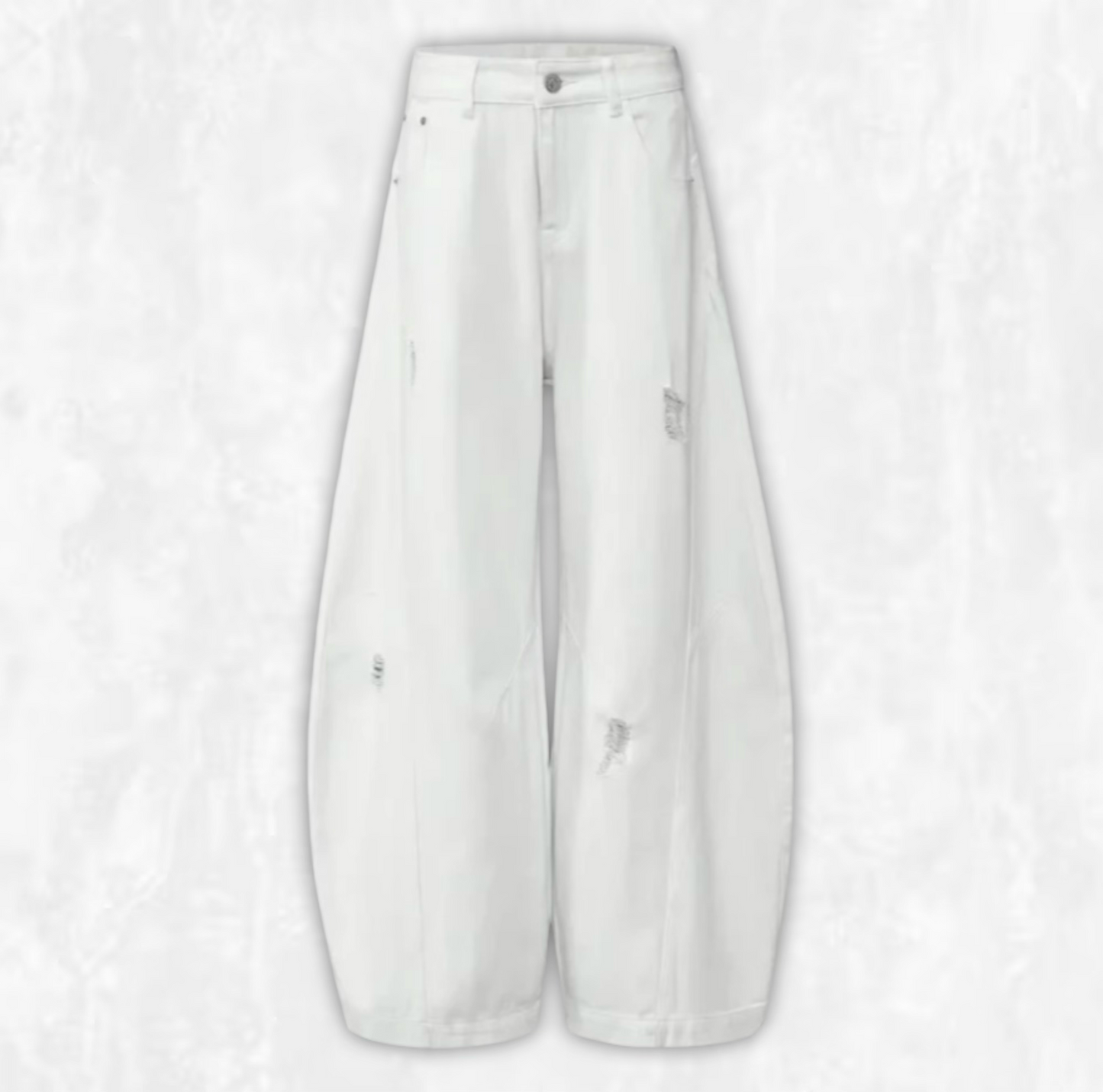 Distressed Barrel Leg Jeans