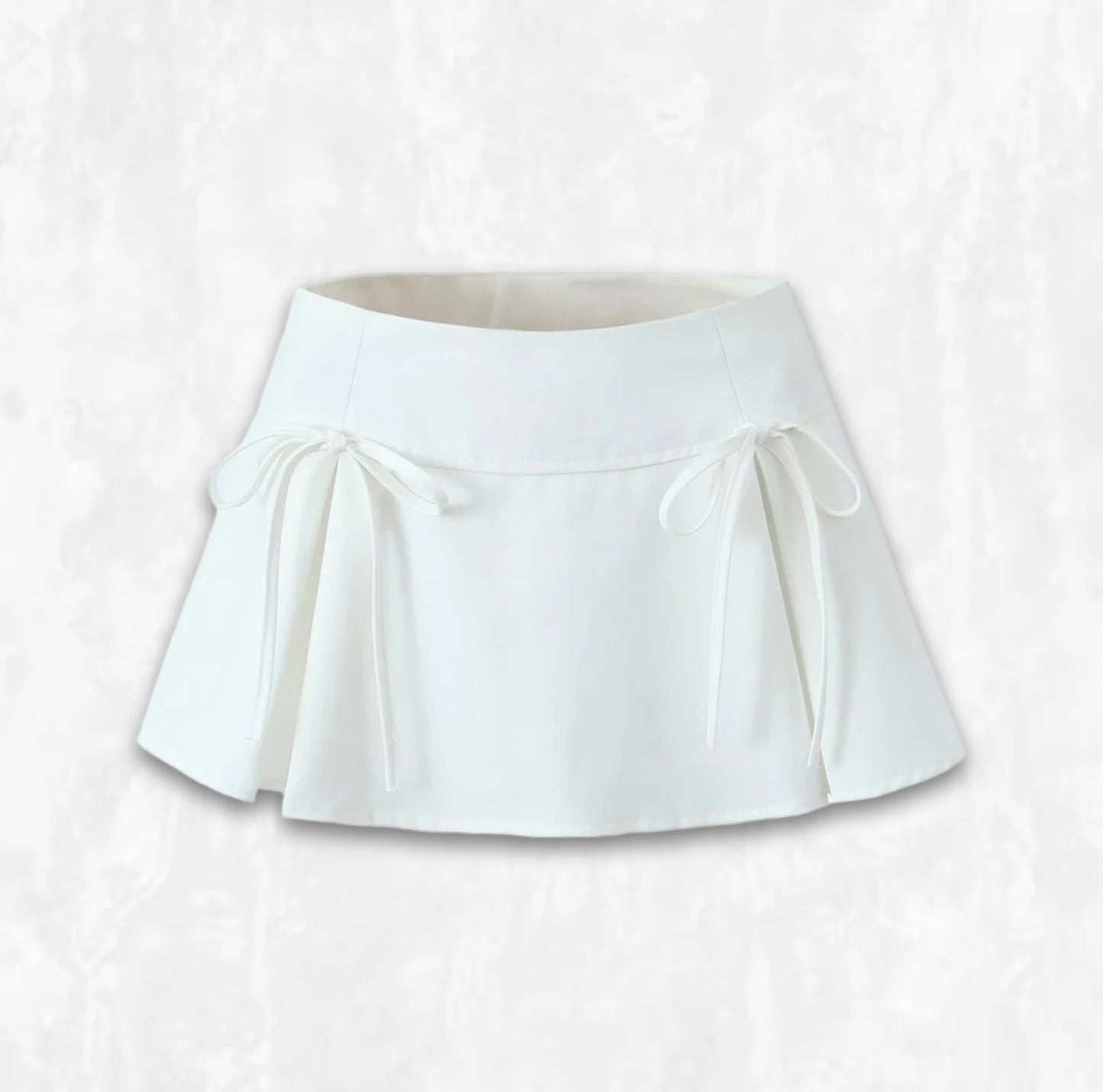 Double Bow Panelled Miniskirt