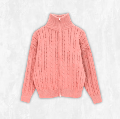 Double Zip Cable-knit Sweater