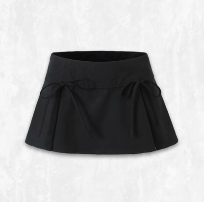 Double Bow Panelled Miniskirt