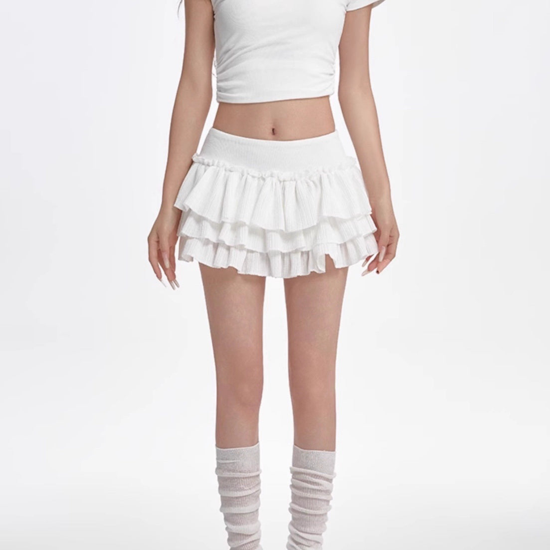 Dreamscape Ruffled Miniskirt