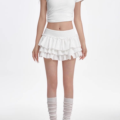Dreamscape Ruffled Miniskirt