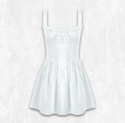 White Lace-Trim Fairy Dress
