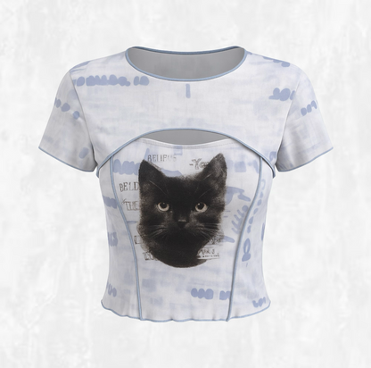 Feline Dreams Mesh Top