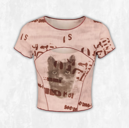 Feline Dreams Mesh Top