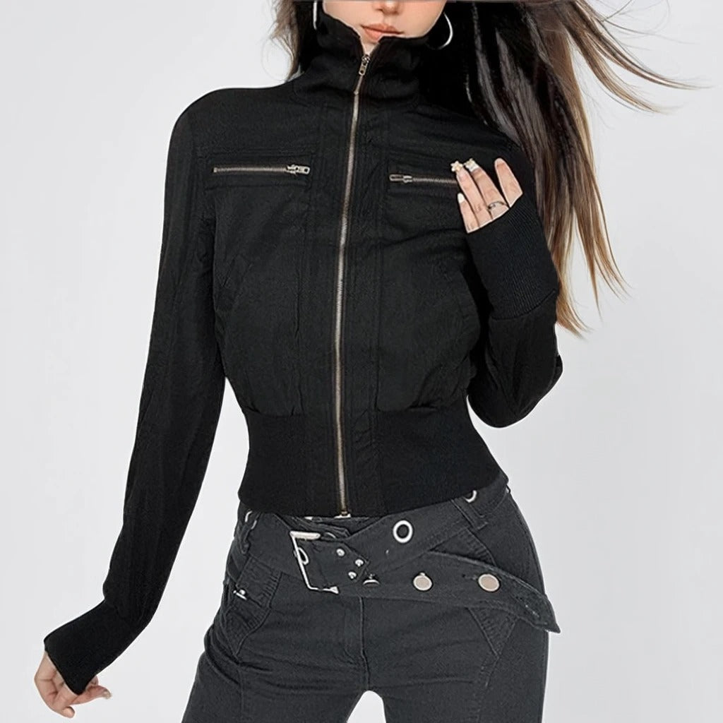 Fitted Turtleneck Jacket