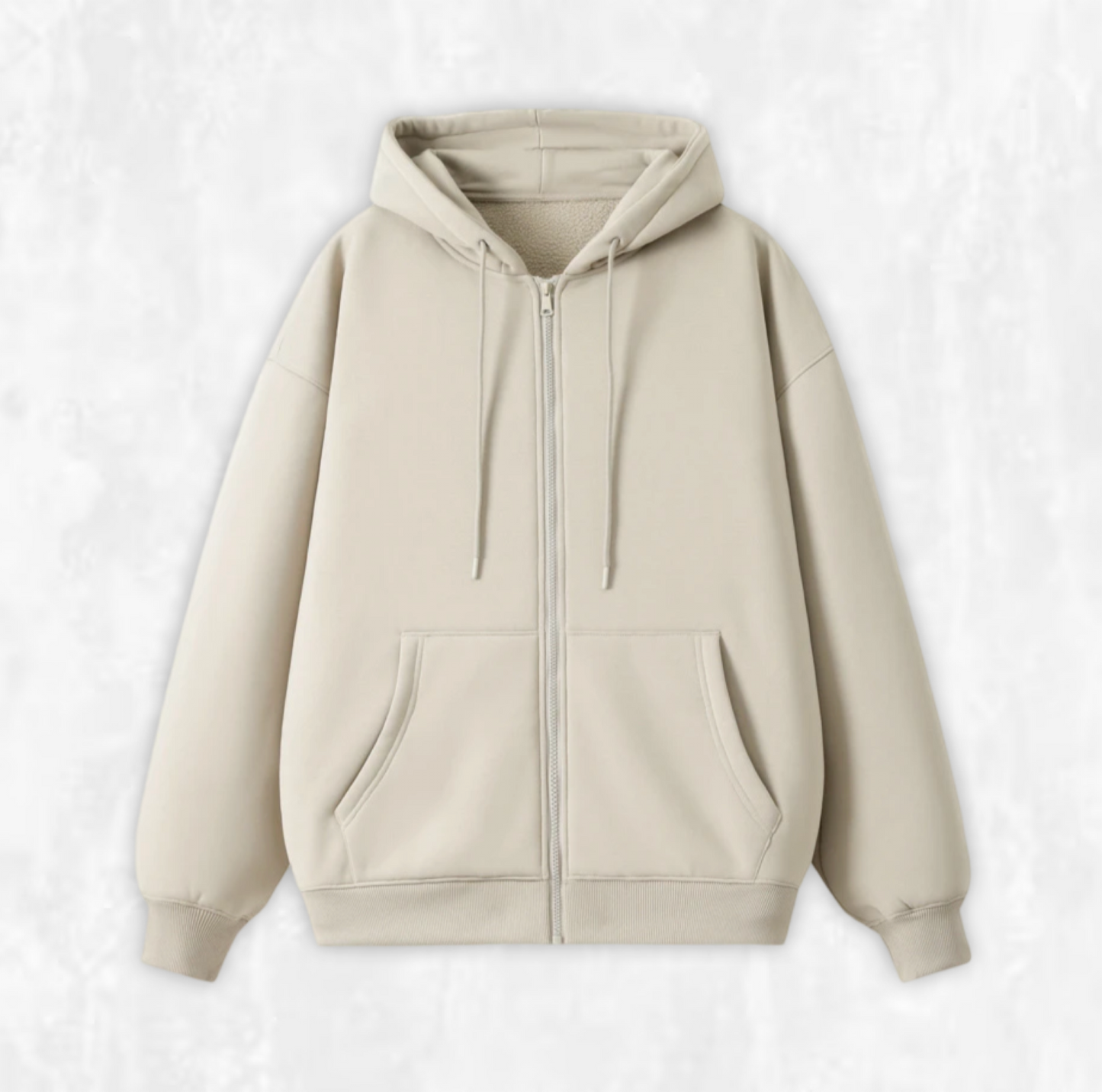 Oversized Fleece Zip-up Hoodie
