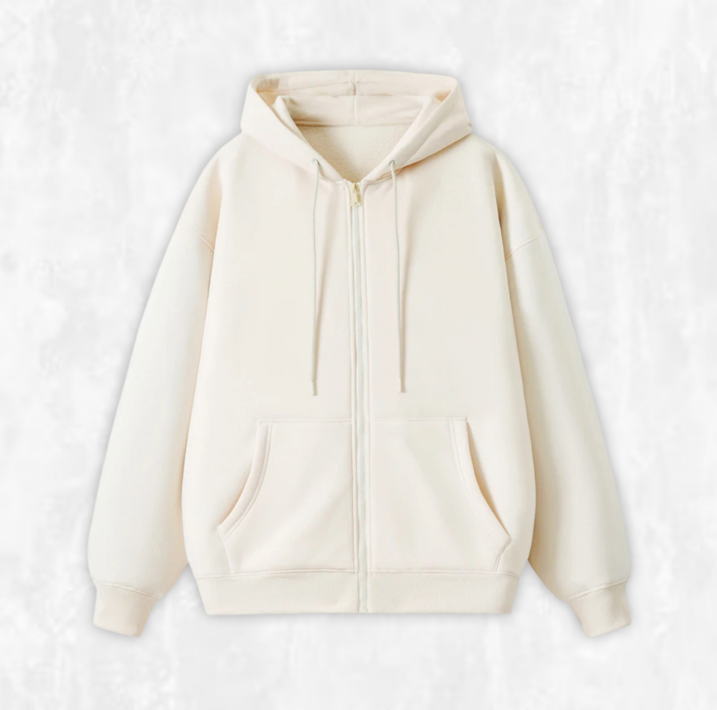 Oversized Fleece Zip-up Hoodie