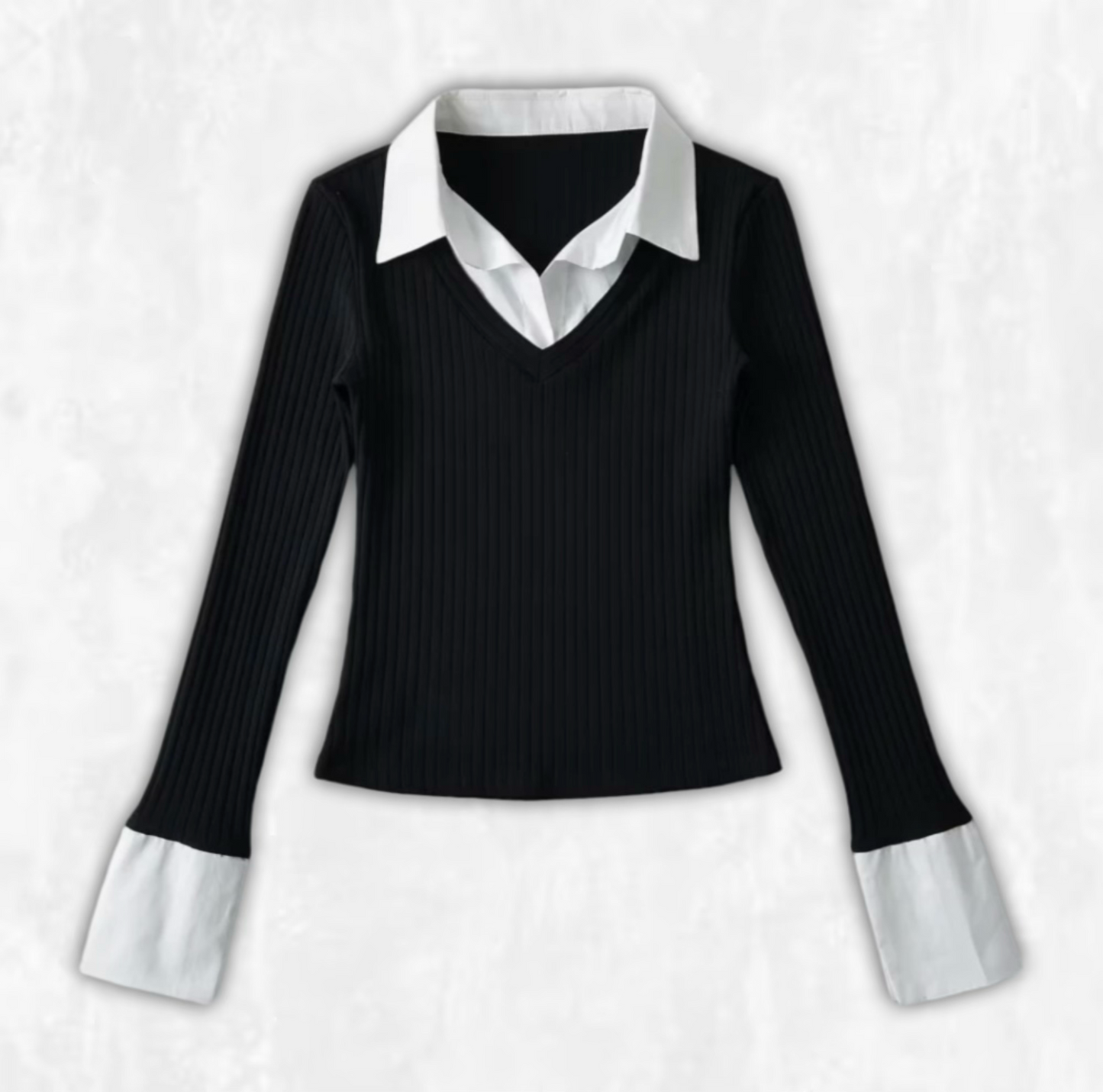 Harper Contrast Collar Top