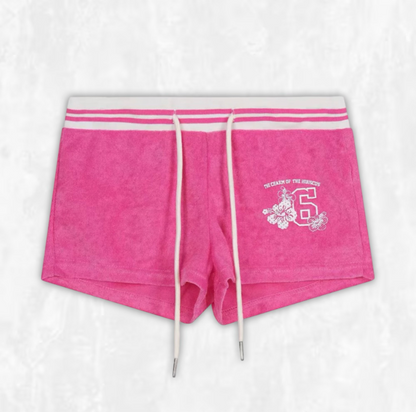 Hibiscus Heat Velour Shorts