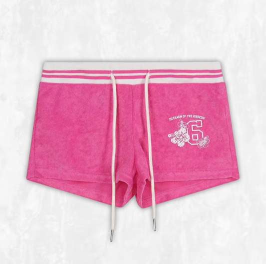 Hibiscus Heat Velour Shorts