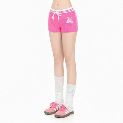 Hibiscus Heat Velour Shorts