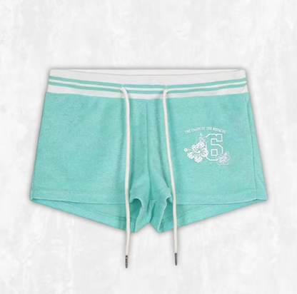 Hibiscus Heat Velour Shorts