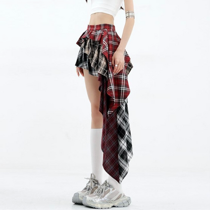 Layered Patchwork Skirt