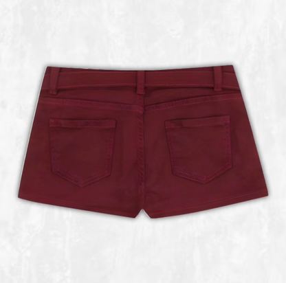 Low Waist Cherry Buckle Shorts