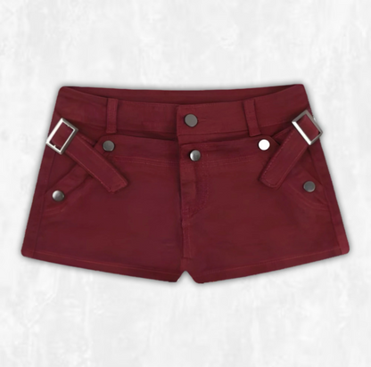 Low Waist Cherry Buckle Shorts