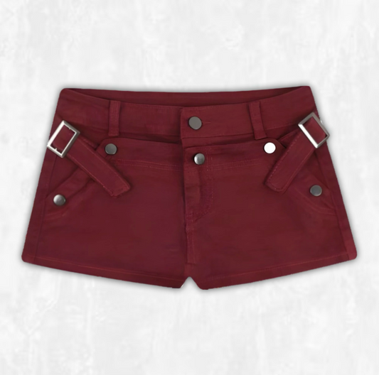 Low Waist Cherry Buckle Shorts