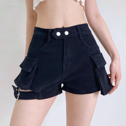 Buckle Detail Cargo Shorts
