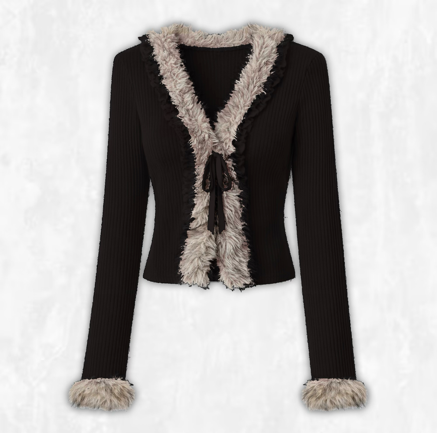 Noelle Faux Fur Tie Pullover