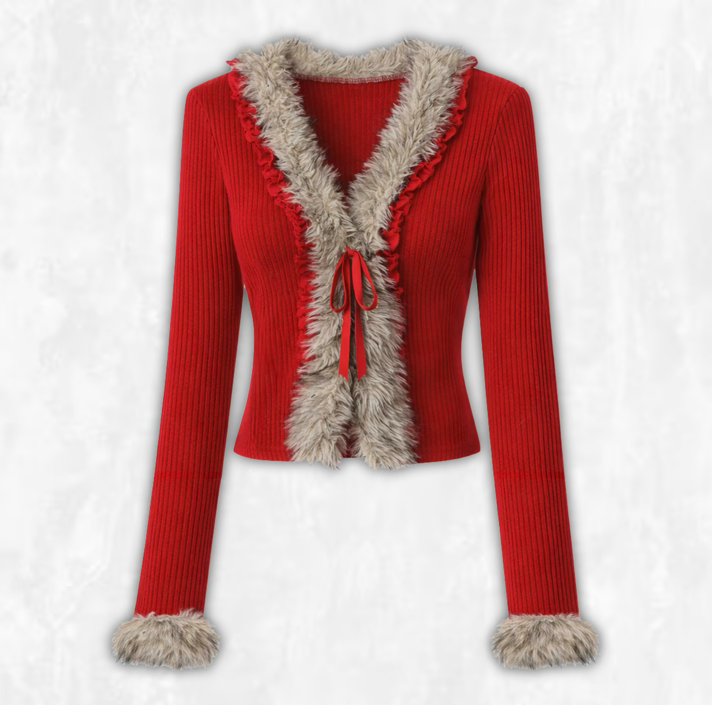 Noelle Faux Fur Tie Pullover