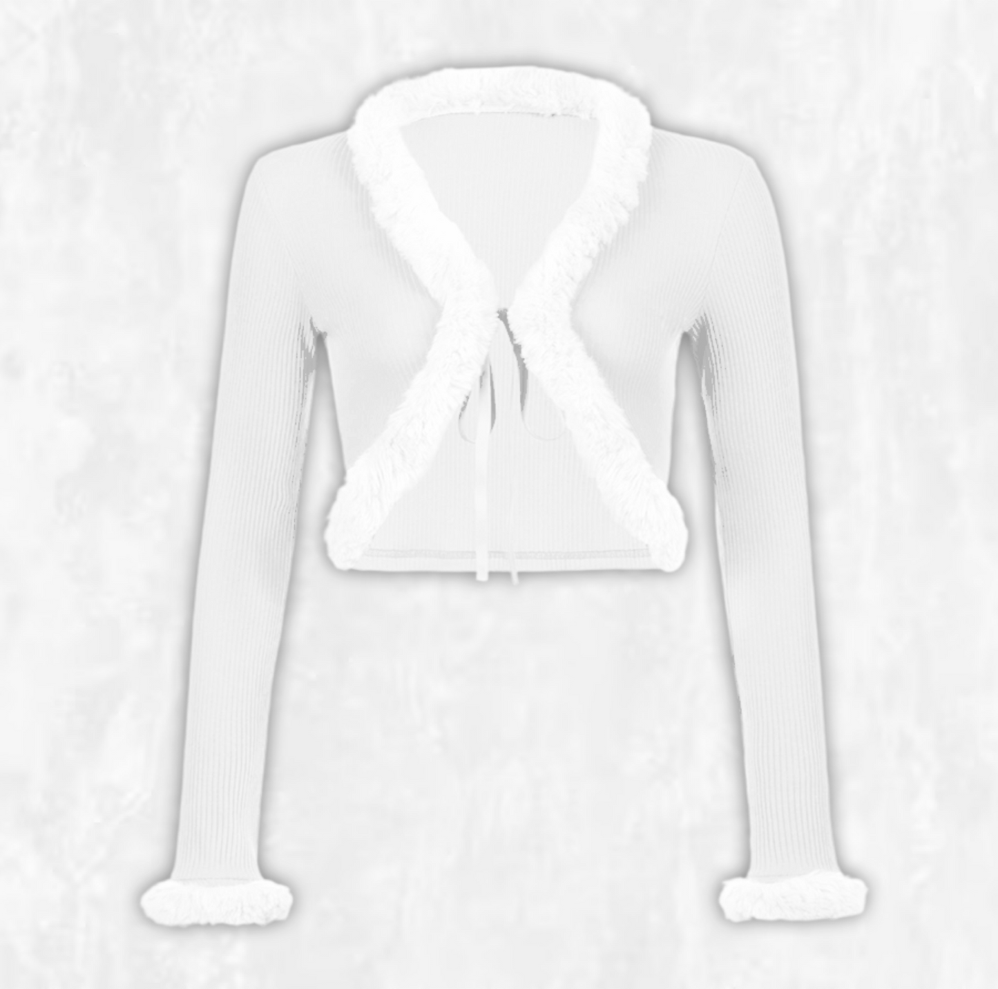 Petit Faux Fur Trim Cardigan
